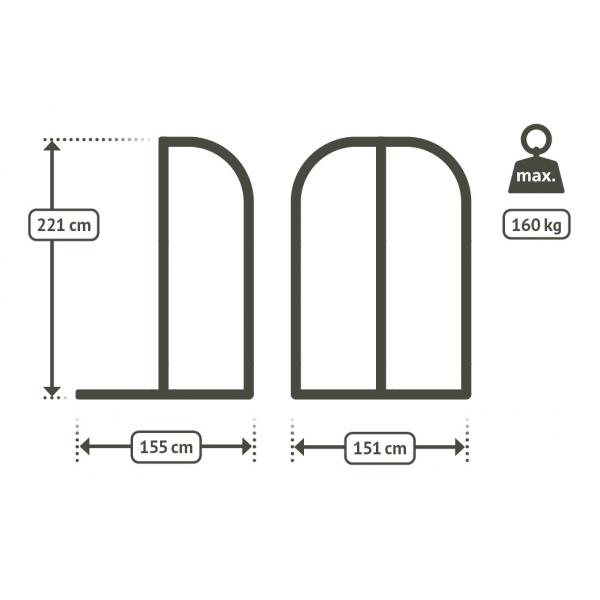 Cadre 1 point de fixation pour chaise suspendue Arcada