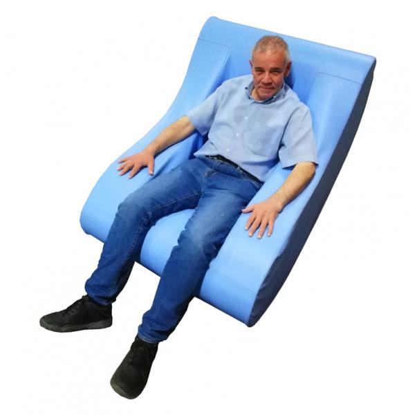 Fauteuil à bascule - PVC Bisonyl / bleu celeste 021