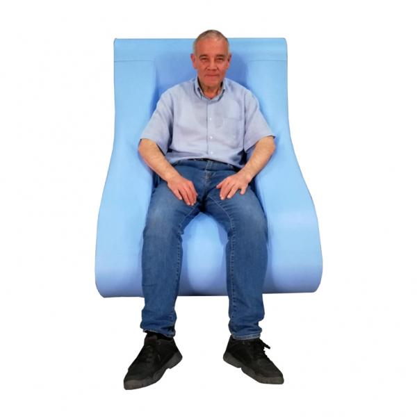 Fauteuil à bascule - PVC Bisonyl / bleu celeste 021