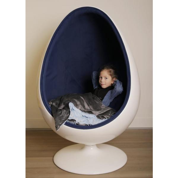 Chaise sensorielle POD en forme d'œuf - couleur bleue