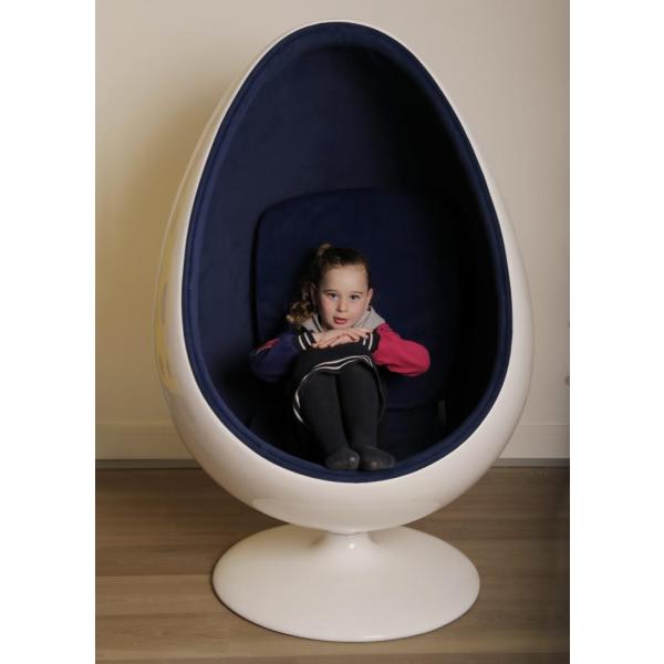 Chaise sensorielle POD en forme d'œuf - couleur bleue