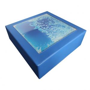 Dalle avec gel liquide dans un bloc sensoriel - Bleu
