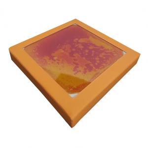 Dalle avec gel liquide dans un bloc sensoriel - Orange